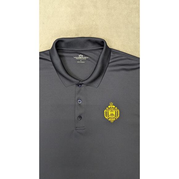 U.S. Naval Academy Polo Shirt XL Mens Navy Scientia Tridens Vansport - Picture 3 of 9